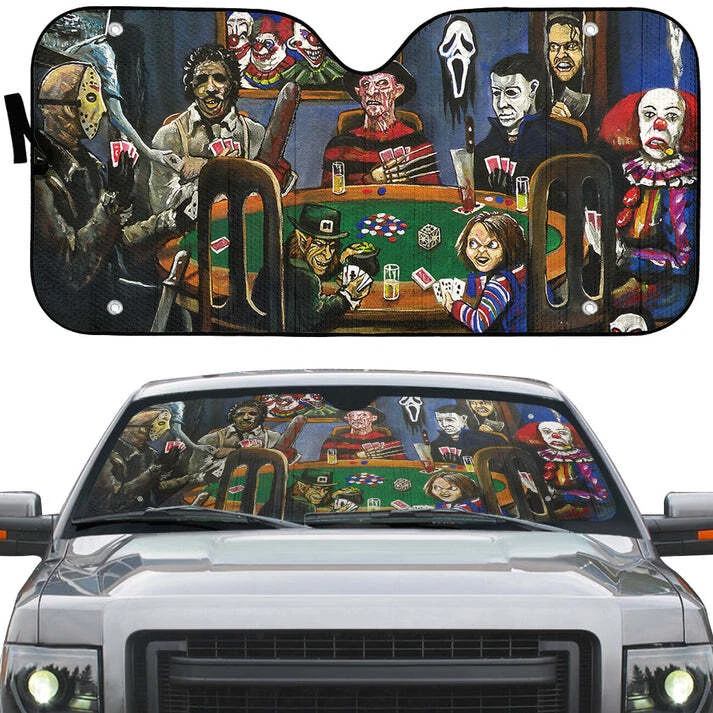 Scary Play Together Car Auto Sunshade