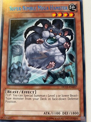 Yugioh Super-Nimble Mega Hamster DL15-EN007 Rare BLUE NM