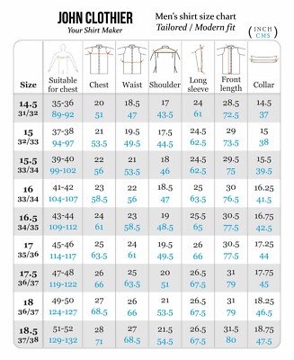 dress shirt sizing for men Size Guide &Collar long sleeve Mens Dress Shirts Regular Fit