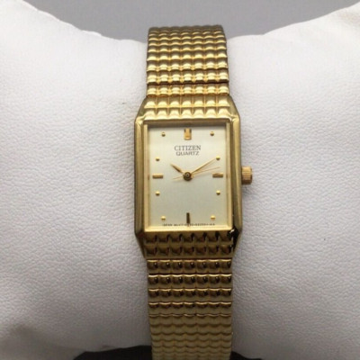 Vintage Citizen Watch Women 17mm Gold Tone 5930-S99159