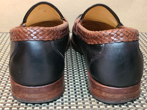 Allen Edmonds 11 1/2 D MAXFIELD Tassel Loafers 47712 Black Brown Woven 11.5 Med. - Picture 9 of 13