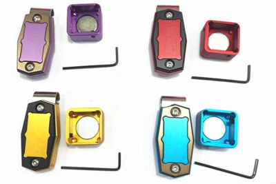 Billiard Magnetic Chalk Holder Snooker Pool Cue Chalk Case w Belt Clip 4 Colors
