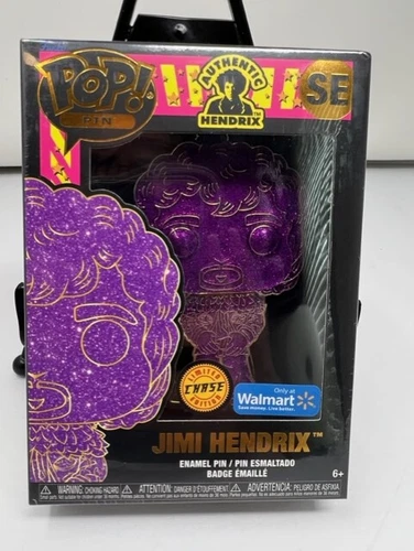 *NEW* Funko Pop Pin Jimi Hendrix Purple SE Glitter Walmart Exclusive Chase