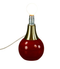 70er Doria Lampe Glas Fuß innenbeleuchtet Lese Leuchte Vintage 60er Jahre MCM