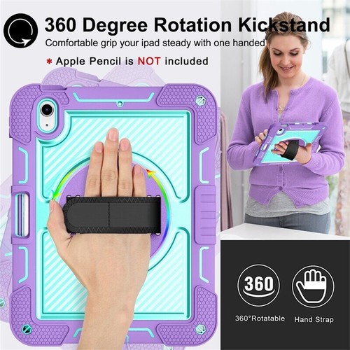 Kid Heavy Duty Tough Case For iPad A16 10th 9th 10.2 8 7 6 5 9.7 Mini Air Pro 11 - Picture 33 of 65