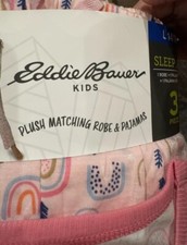 Eddie Bauer Kids 3-piece Robe  Pajama Set Girls L 14/16