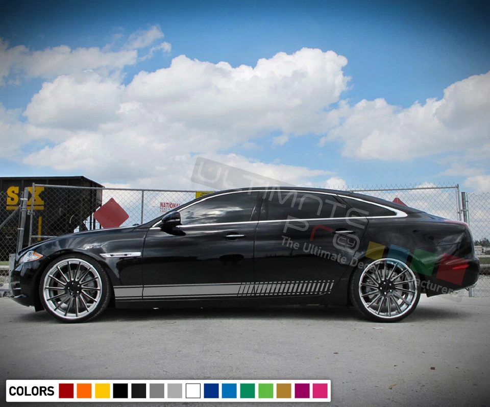 Calcomanía adhesiva rayas de puertas laterales para Jaguar XJ Vent Sport Super Car techo corredizo capó Foto 2 de 4