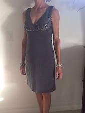 B Darlin Gray Sequin Cocktail Dress Junior size 9/10