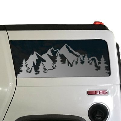 Outdoors Mountain Decal - Fits Hummer H2 2002-2009 American Window  MX1-HH2