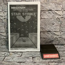 Star Strike Intellivision game w/ Black and white Cartridge instructions￼