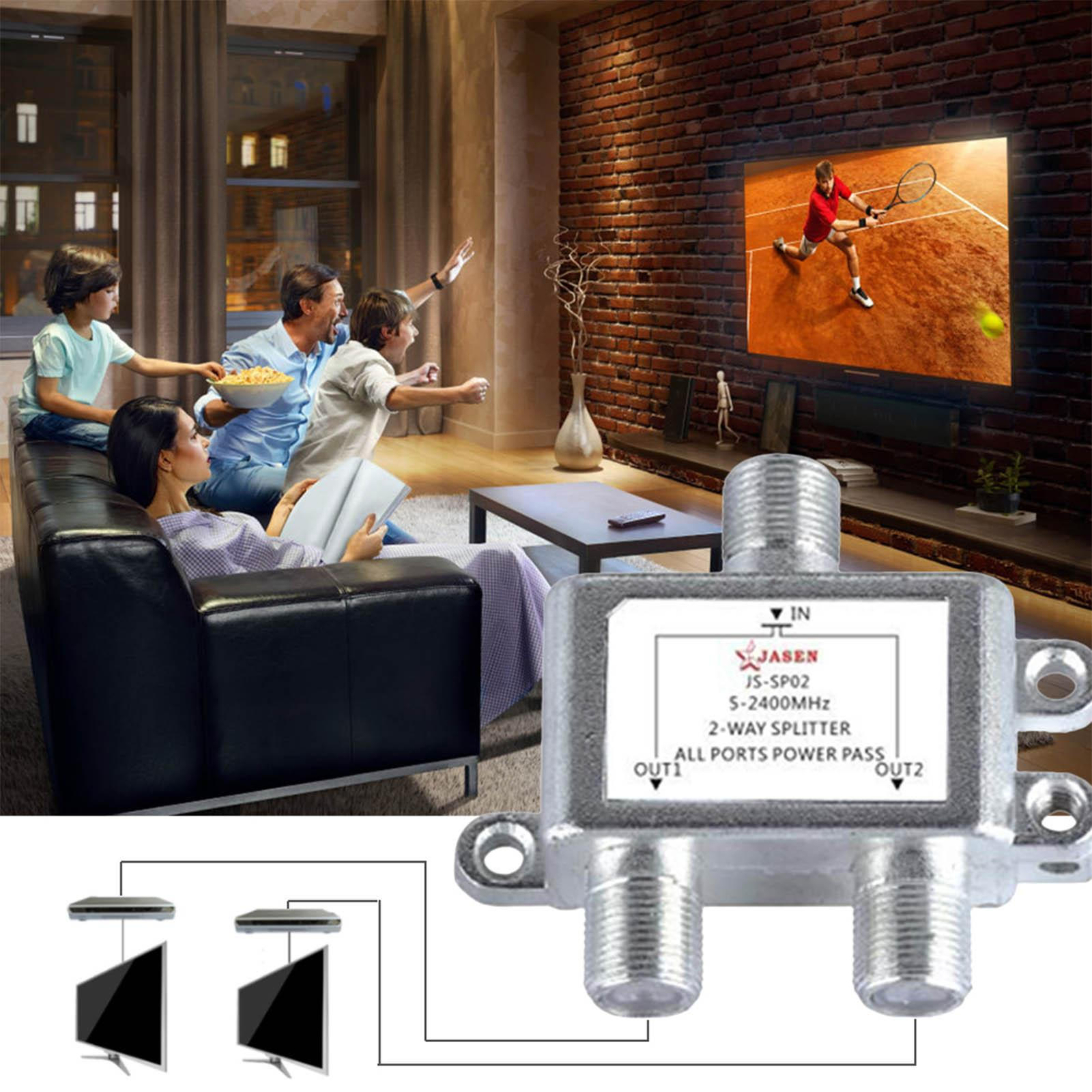 Coaxial Cable Splitter High Performance Coax Cable Splitter All Port ...