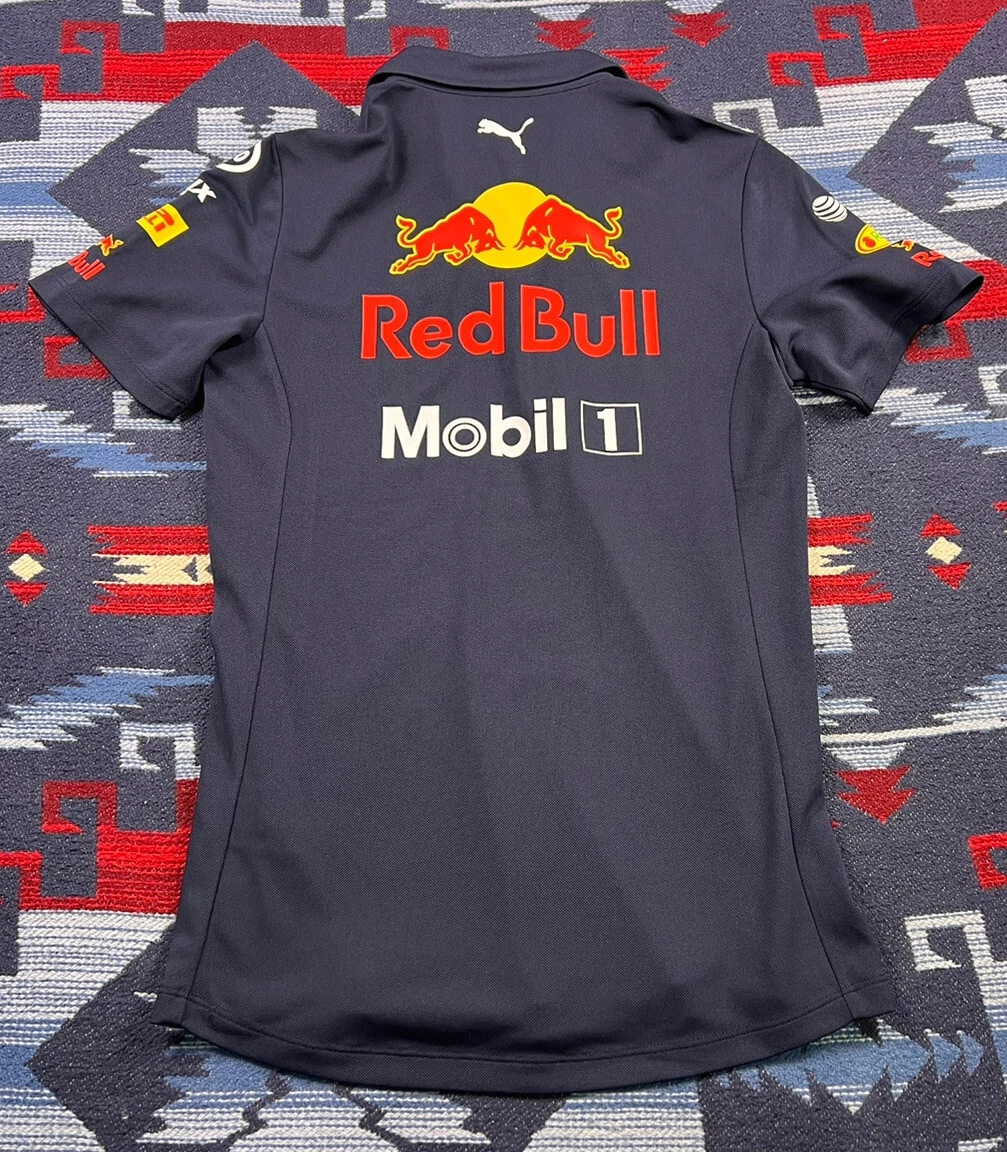 Mens Puma Red Bull F1 Racing Aston Martin Mobil Polo T Shirt Size XS X Small