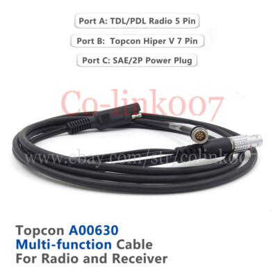A00630 Cable, Hiper V, GR3, TDL Pacific Crest /  GNSS Data Cable