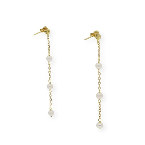 Pendientes Esmeradas Perlas Oro 18 K Complementos de Mujer Joyería de Moda - Imagen 13 de 16