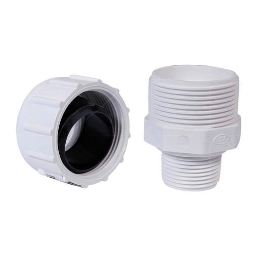 White Plastic PVC Compression Male Adapter Pipe Plumbing Fitting 1/2"in-2"in USA - Picture 3 of 5