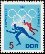 DDR #Mi1335 MNH 1968 Olympic Games Speed Skating [977]