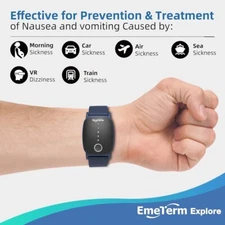 EMETERM  Explore Anti-Nausea Wristband Neuromodulation IP67 anxiety