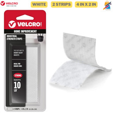 VELCRO Brand Heavy Duty Adhesive Strips, 10lb Hold  Indoor Outdoor  4"x2", 2Pk