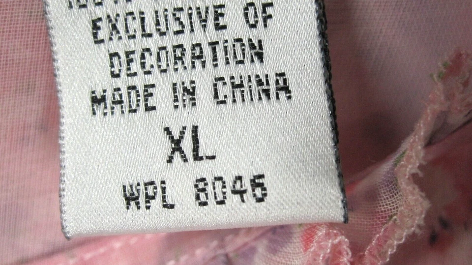 Morgan Taylor Intimates Pajamas Women's Pink Ditsy Floral Sheer Feminine Fairy - Image 4 of 4