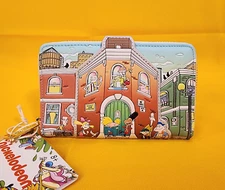 Loungefly Nickelodeon Hey Arnold Sunset Arms Boarding House Zip Around Wallet