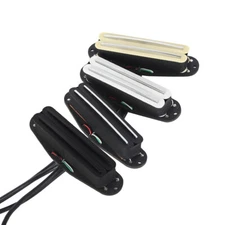 FLEOR Alnico 5 Dual Dual Rail  Pickup Mini Humbucker Neck/Bridge fit ST Guitar