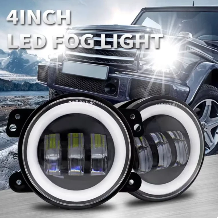 Luci Fendinebbia Anello LED 60W per Jeep Wrangler JK 2007-2018 2 porte - Immagine 2 di 4