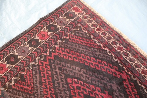 4x9 ft Antique Handmade Afghan Hallway Rug- Turkmen Boho Rug- Wide Hallway Rug - Picture 7 of 15