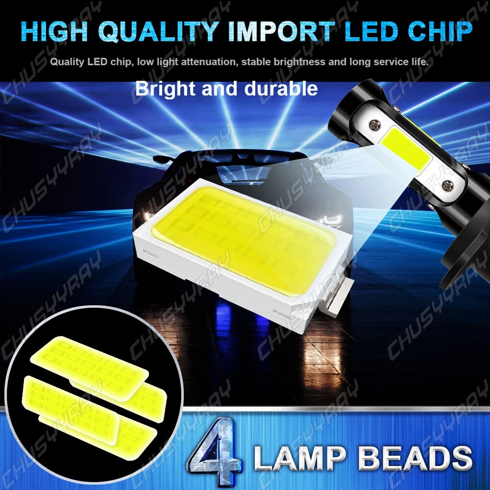 For Mercedes-Benz R350 2006-2010 4x 6000K LED Headlight Kit High &Low Beam Bulbs - Image 4 of 4
