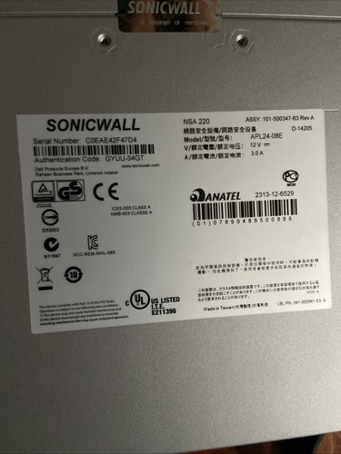 SonicWall NSA 220 Network Firewall Appliance APL24-08E (MANUAL NOT INCLUDED) - Picture 6 of 6