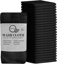 12X Cotton Face Cloths Flannels 100% Egyptian Cotton Wash Towels Soft 30 x 30 cm