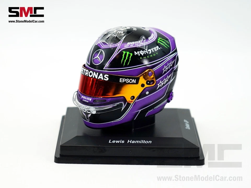 Mercedes AMG F1 W11 #44 Lewis Hamilton Turkish GP 2020 7x WDC 1:5 Spark Helmet - Image 3 of 4