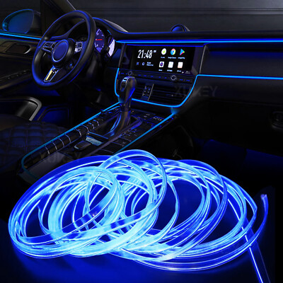 5M USB Blau Auto LED EL Innenraumbeleuchtung  Ambientebeleuchtung Lichtleiste 