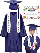 QZYL Preschool Graduation Cap and Gown Set Unisex Kindergarten Graduation Out...