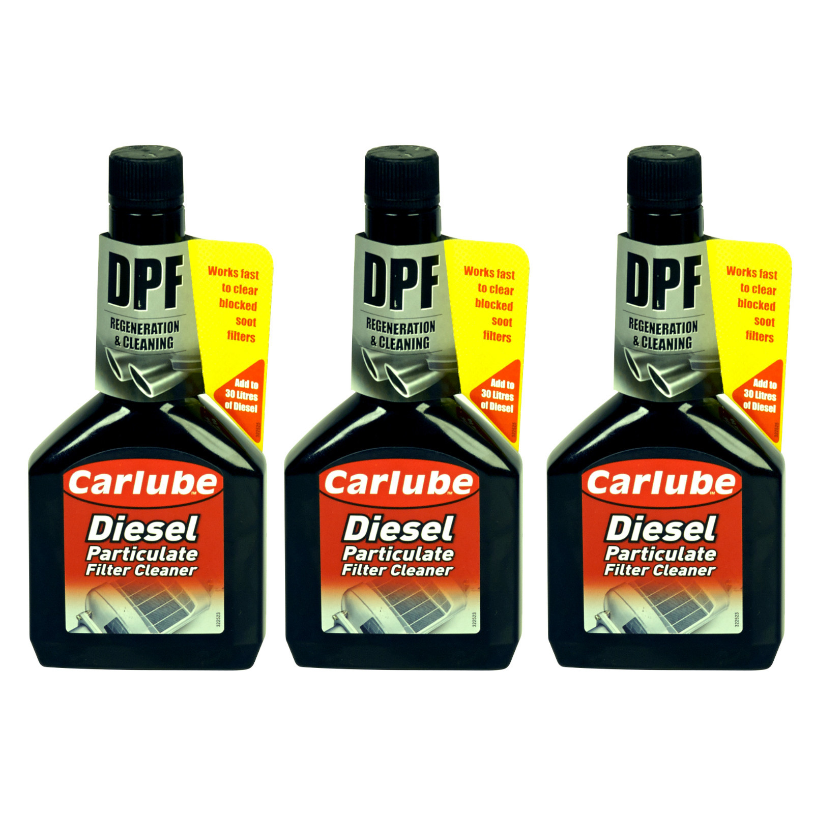 3 x Carlube Diesel Particulate Filter Cleaner DPF Regenerator Fuel