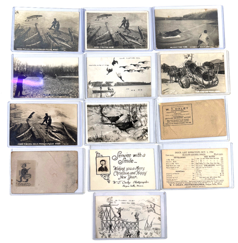 Walter W.T. Oxley Archive Lot Photographer Fergus Falls MN exaggeration RPPC - Picture 20 of 24