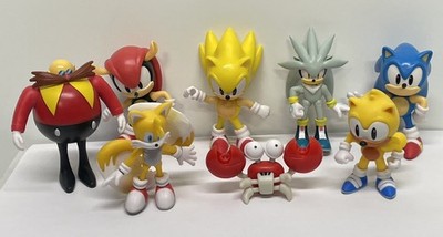SEGA Jakks Sonic Character Poseable Articulated Action Figures 2.5  Lot of 8