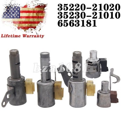 5X Transmission Solenoids Set Tested For Toyota / Lexus U140E/F U140 35220-21020