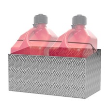 Dual Gas Can Holder Aluminum Motorsport Fuel Storage Rack For 2 Five Gallon J... Dual Gas Can Holder Aluminum Motorsport Fuel Storage Rack For 2 Five Gallon J...