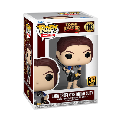 Funko POP! Lara Croft Tomb Raider 2 TR2 Diving Suit Figure 1193 +