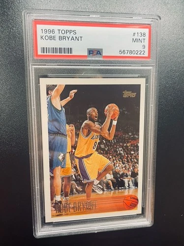 1996 Kobe Bryant Topps Rookie #138 PSA Mint 9 Lakers