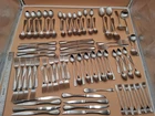 Lot 100 Pcs. Oneida Distinction Deluxe Stainless Colonial Artistry Flatware - HH