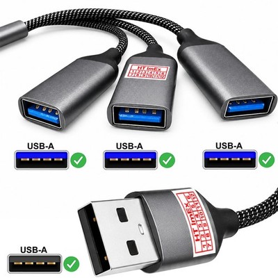 USB 3.0 Splitter Kabel USB 3.1 C Stecker zu 3 x USB Buchse Splitter Ladekabel