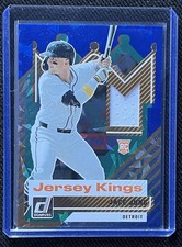 2025 Donruss Baseball - Jace Jung RC, #JK-JJ Blue Ice Jersey Kings Patch Tigers