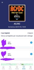 Biglietto Concerto AC/DC IMOLA 20 LUGLIO PIT A 