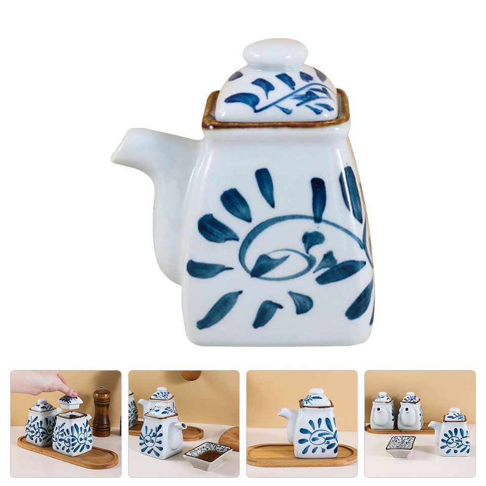 Set Di 4 Ciotoline Giapponesi In Ceramica Smaltata Per Salse E Condimenti - Multicolore 9x6x2,5 Cm - Ideali Per Sushi, Ketchup, Soia - Lavabili In Lavastoviglie