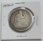 1858-O Seated Liberty SILVER Half Dollar Coin