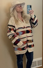 VTG REY WEAR BOLIVIA southwestern Aztec Navajo Tribal sweater 100 Wool
