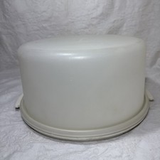 Vintage Tupperware Cake Taker 12" Round Extra Large Bottom 1256-5 Top 1257-4