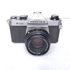 Pentax K1000 35mm SLR Film Camera Kit w/ 50mm f/2  80-200mm f4