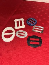 6 VINTAGE BUCKLES 1 MOTHER OF PEARL AND OTHERS